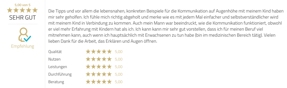 Echte Stimmen von Eltern über den bindungsorientierten Onlinekurs von Sichtwechsel