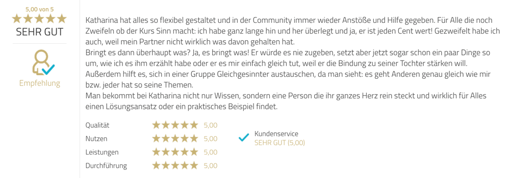 Echte Stimmen von Eltern über den bindungsorientierten Onlinekurs von Sichtwechsel